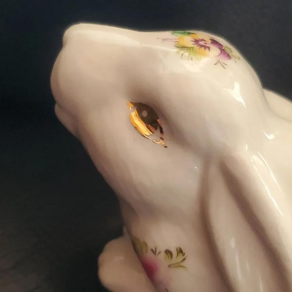 floral rabbit creamer by grace's teaware